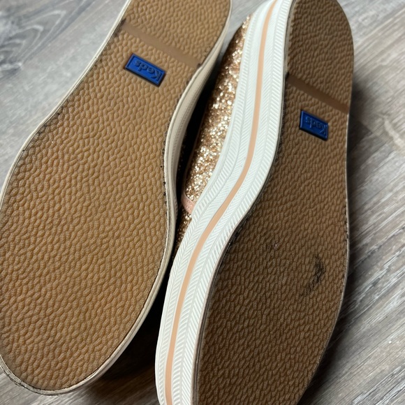 Kate Spade Keds Rose Gold Sparkle Shoes- 7.5 - Picture 5 of 7